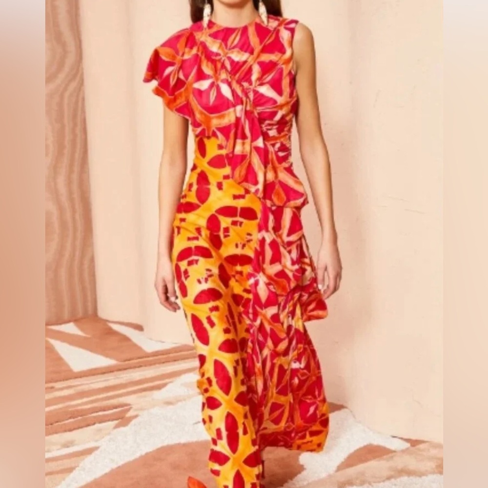 ULLA JOHNSON Lali silk maxi dress Sz 6